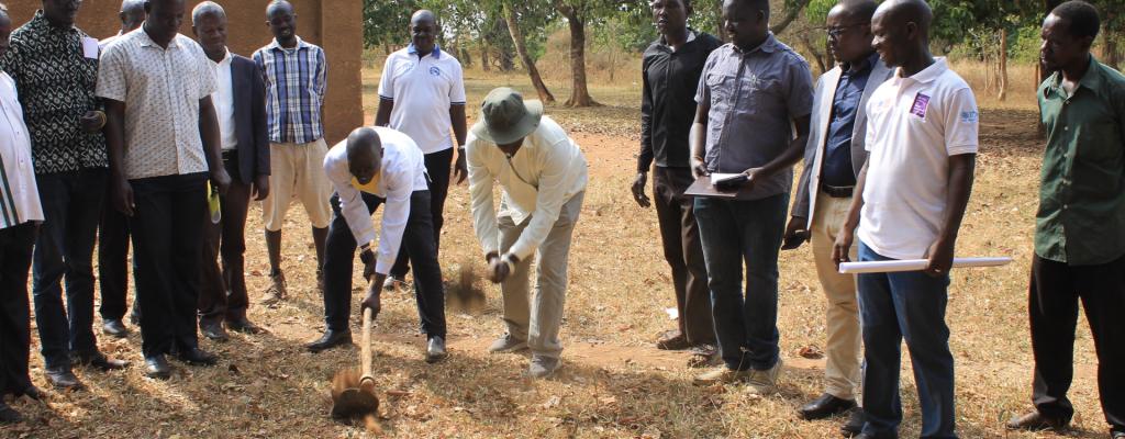 Site handover and ground breaking for the construction of 1 block of 2 class rooms at Pagen primary school Labongo Layamo S/C