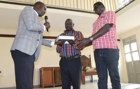 Handover Ceremony of tablets to Sub County Staff for PDM activities 